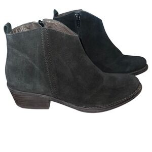 Marroqui Sanchez Women's Black Suede Ankle Boots Spanish Leather‎ Pointed Toe 38